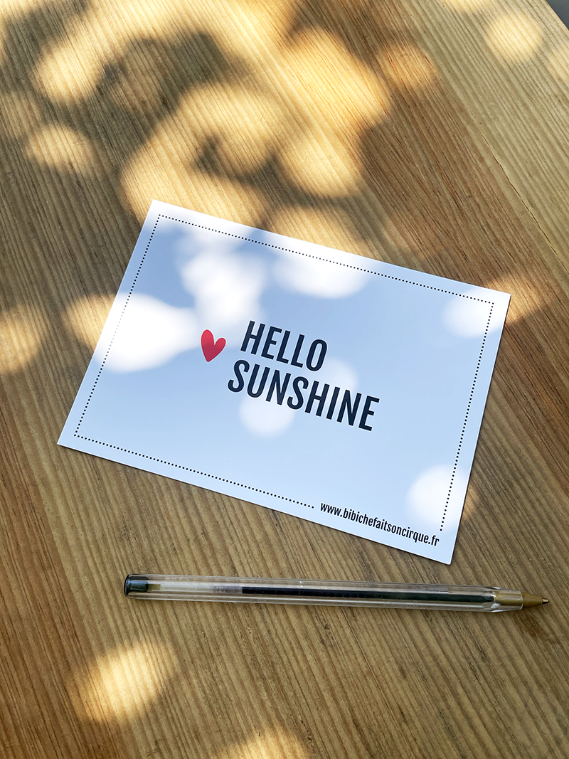 Carte postale Hello Sunshine