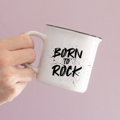 Mug céramique born to rock