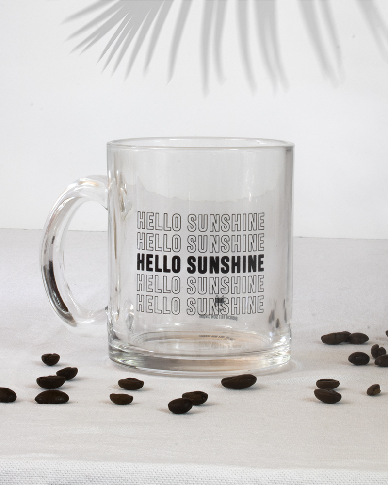 Mug en verre Hello Sunshine vide