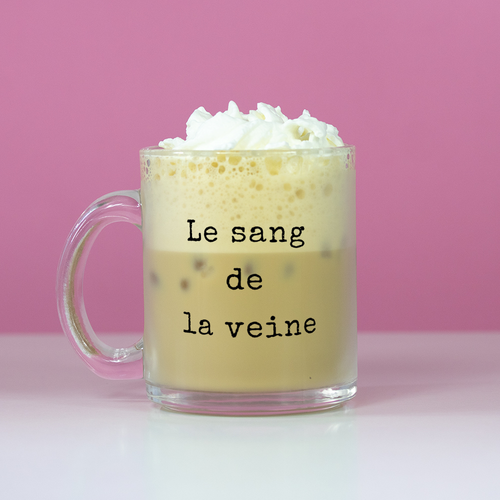 Mug en verre amour de ma vie