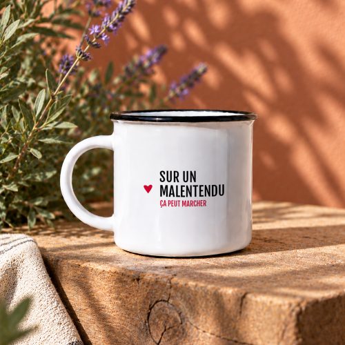 Mug céramique Sur un malentendu – humour drague